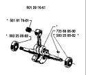 Page D Diagram and Parts List for 298 1987-06 Husqvarna Chainsaw