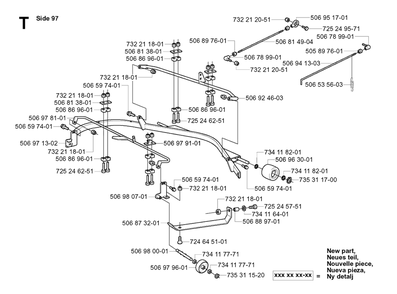 Protection Frame Diagram and Parts List for R16 2003-01 Husqvarna Lawn Tractor