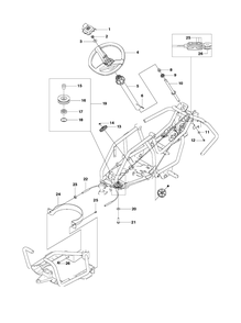 Part Location Diagram of 525398001 Husqvarna Steering System