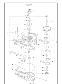 Gear Housing Diagram and Parts List for 325HS75 (X-SERIES)(2008-05) Husqvarna Hedge Trimmer