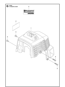 Cylinder Cover Diagram and Parts List for 543RS (967348201)(20192200001-Current) Husqvarna Brush Cutter