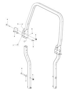 Protection Frame Diagram and Parts List for PZ29D 2011 Husqvarna Lawn Tractor