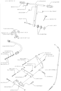 Handle And Throttle Diagram and Parts List for KV03 2000-03 Husqvarna Table Saw Accessories