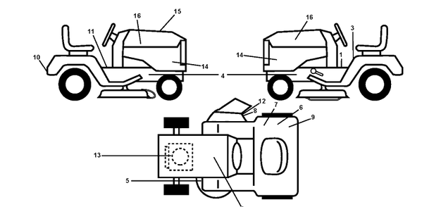 Decals Diagram and Parts List for YTH2042TD (96041005403)(2010-03) Husqvarna Lawn Tractor