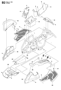 Part Location Diagram of 521889202 Husqvarna Foot Plate