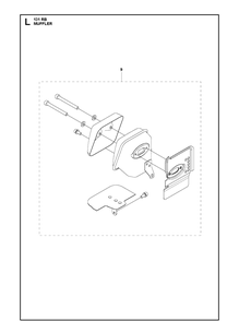 Muffler Diagram and Parts List for 131RB (967843201)(20181300001-Current) Husqvarna Edger