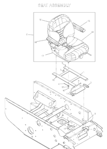 Seat Diagram and Parts List for BZE7234D (033600000 and Up)(2005-02) Husqvarna Lawn Mower