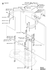 Part Location Diagram of 535430601 Husqvarna Front Cross Tube Ass