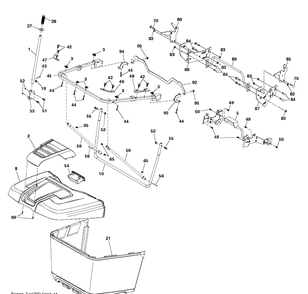 Bagger Diagram and Parts List for TC239T (96051018200)(2018-10) Husqvarna Lawn Tractor