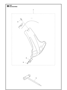 Accessories Diagram and Parts List for 122C 966712701 Husqvarna Edger