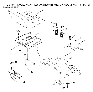 Seat Diagram and Parts List for CTH220TWIN (96061019100, 960610191)(2007-04) Husqvarna Lawn Tractor