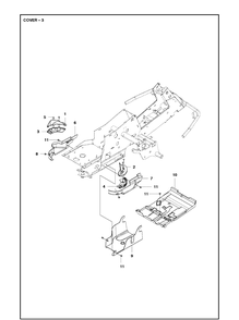 Cover 3 Diagram and Parts List for R316T  Husqvarna Lawn Mower