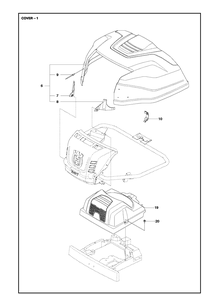 Part Location Diagram of 577614901 Husqvarna Engine Hood Assy
