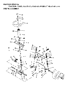 Steering Diagram and Parts List for LT125 (HC12542C, 954002711)(1996-04) Husqvarna Lawn Tractor