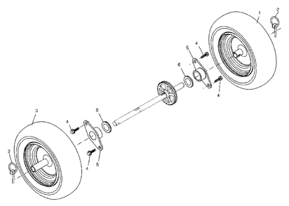 Wheels Diagram and Parts List for 8524STE (954224194-A)(2004-08) Husqvarna Snow Blower