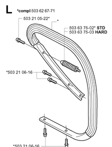 Handle 4 Diagram and Parts List for 372XP/ (XPG)(20014000001-20034000000) Husqvarna Chainsaw
