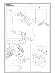 Part Location Diagram of 536696201 Husqvarna Handle Kit