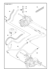 Chassis Rear Diagram and Parts List for R316TXSAWD (966757801)(2012) Husqvarna Lawn Mower