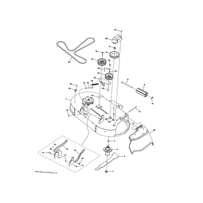 Mower Deck Diagram and Parts List for 96043020300  Husqvarna Lawn Tractor