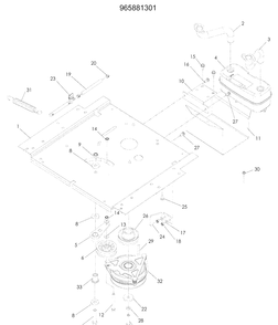 Engine Plate 2 Diagram and Parts List for RZ5424 (965881301)(2009-01) Husqvarna Lawn Mower