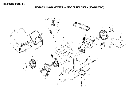 Repair Parts Diagram and Parts List for 560HS (954140058C, 532702511)(1998-10) Husqvarna Lawn Mower