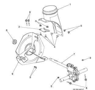 Auger Housing And Impeller 7 Diagram and Parts List for ST230  Husqvarna Snow Blower