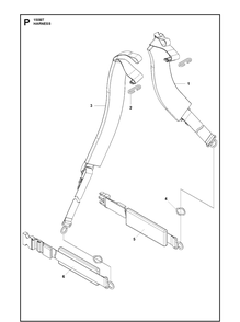Harness Diagram and Parts List for 150BT  Husqvarna Leaf Blower / Vacuum