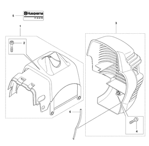 Cylinder Cover Diagram and Parts List for 241R 20144900001-Current Husqvarna Brush Cutter