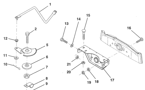 Sector Gear Diagram and Parts List for LR120 (HU1236C)(954000582)(1993-01) Husqvarna Lawn Mower