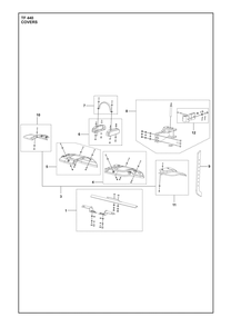 Covers Diagram and Parts List for TF440  Husqvarna Tiller