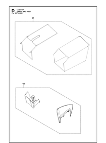 Part Location Diagram of 598511601 Husqvarna GRASS BAG ASSEMBLY
