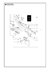 Support Legs Diagram and Parts List for K760CUT-N-BREAK 2013-06 Husqvarna Circular Saw