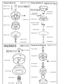 Trimmer Head 4 Diagram and Parts List for 20022200001-20031800000  Husqvarna Edger