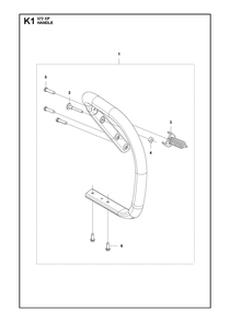 Handle Diagram and Parts List for 572XP-572XPG 572 XP W-572 XP GW Husqvarna Chainsaw