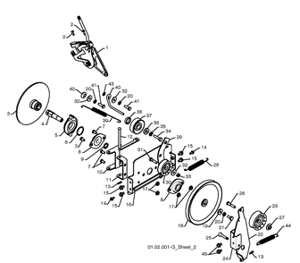 Drive 3 Diagram and Parts List for 924SB 2010-08 Husqvarna Snow Blower