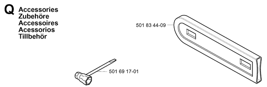 Accessories Diagram and Parts List for 335XPT 20011800001-Current Husqvarna Chainsaw