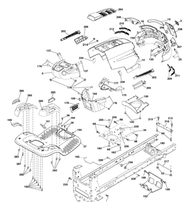 Chassis Diagram and Parts List for YTH2348 (917289570)(2010-04) Husqvarna Lawn Mower