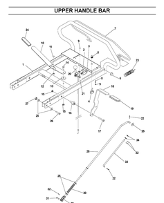Handle And Controls Diagram and Parts List for SG13 (968999239)(2005-02) Husqvarna Lawn Tractor Accessories