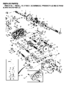 Transmission Diagram and Parts List for GT2254 (96025000202)(2005-06) Husqvarna Lawn Tractor