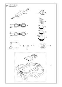 Accessories 2 Diagram and Parts List for 320 2014-02 Husqvarna Lawn Mower
