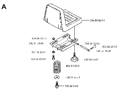 Seat Diagram and Parts List for RIDER13RSPECIAL (953533001)(2003-09) Husqvarna Lawn Tractor