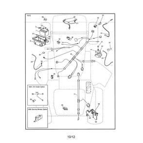 Electrical Diagram and Parts List for LGT24K54 240471 Husqvarna Lawn Tractor