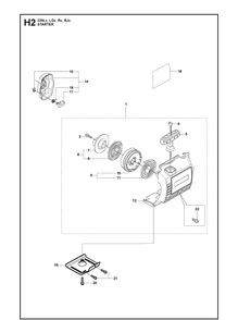 Starter 4 Diagram and Parts List for 326LDX 20091800001-Current Husqvarna Edger