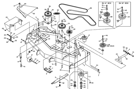 Part Location Diagram of 539103697 Husqvarna Spindle