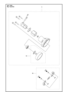 Part Location Diagram of 593659401 Husqvarna Clutch Assy
