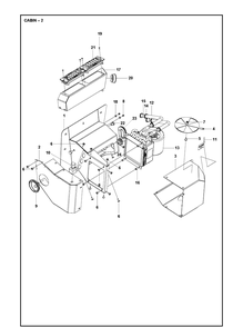Cabin 8 Diagram and Parts List for P525  Husqvarna Lawn Mower