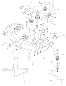 61 Inch Deck Diagram and Parts List for LZ6130 (968999675)(2007-12) Husqvarna Lawn Mower