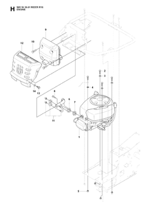 Part Location Diagram of 544452801 Husqvarna Engine