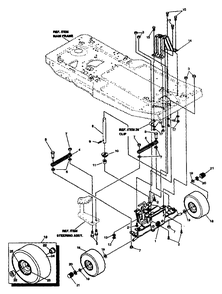 Front Axle And Wheels Assembly Diagram and Parts List for R800 1993-04 Husqvarna Lawn Tractor