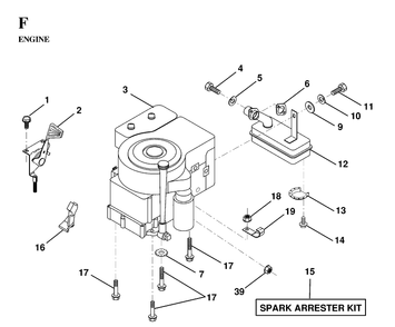 Engine And Cutting Equipment Diagram and Parts List for LT130 (HE1336D)(1997-03) Husqvarna Lawn Tractor